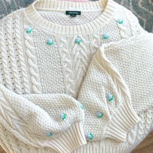 wild fable cropped floral sweatshirt